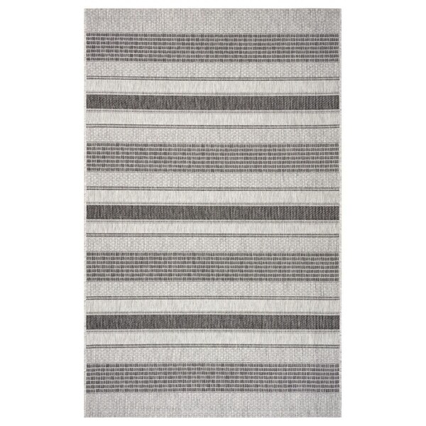 Palacedesigns 8 x 10 ft. Gray Stripe Indoor & Outdoor Area Rug - Gray - 8' x 10' PA3094676 - main